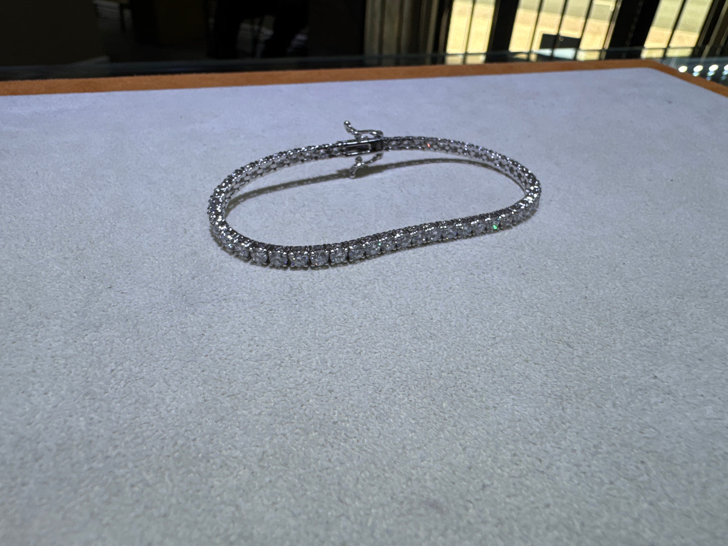 8.30ct White Gold Lab Grown Diamond Tennis Bracelet