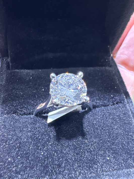 3ct Round Lab Grown Engagement Ring