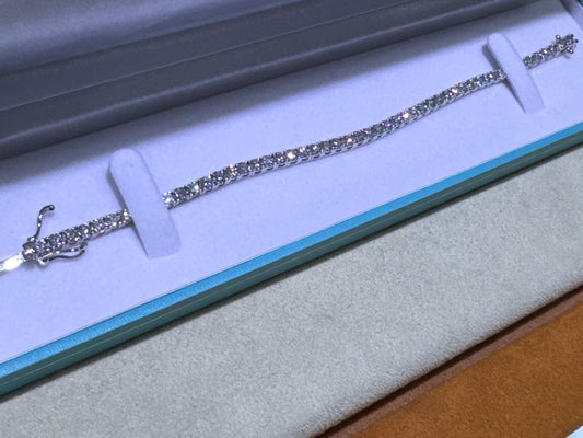 8.30ct White Gold Lab Grown Diamond Tennis Bracelet