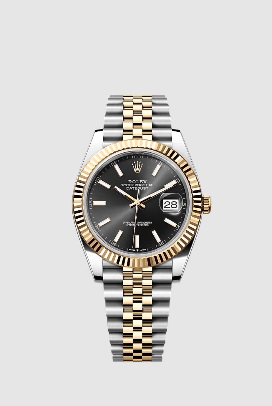 Rolex Datejust 41mm 126333 Two-Tone Jubilee Bracelet Black Dial