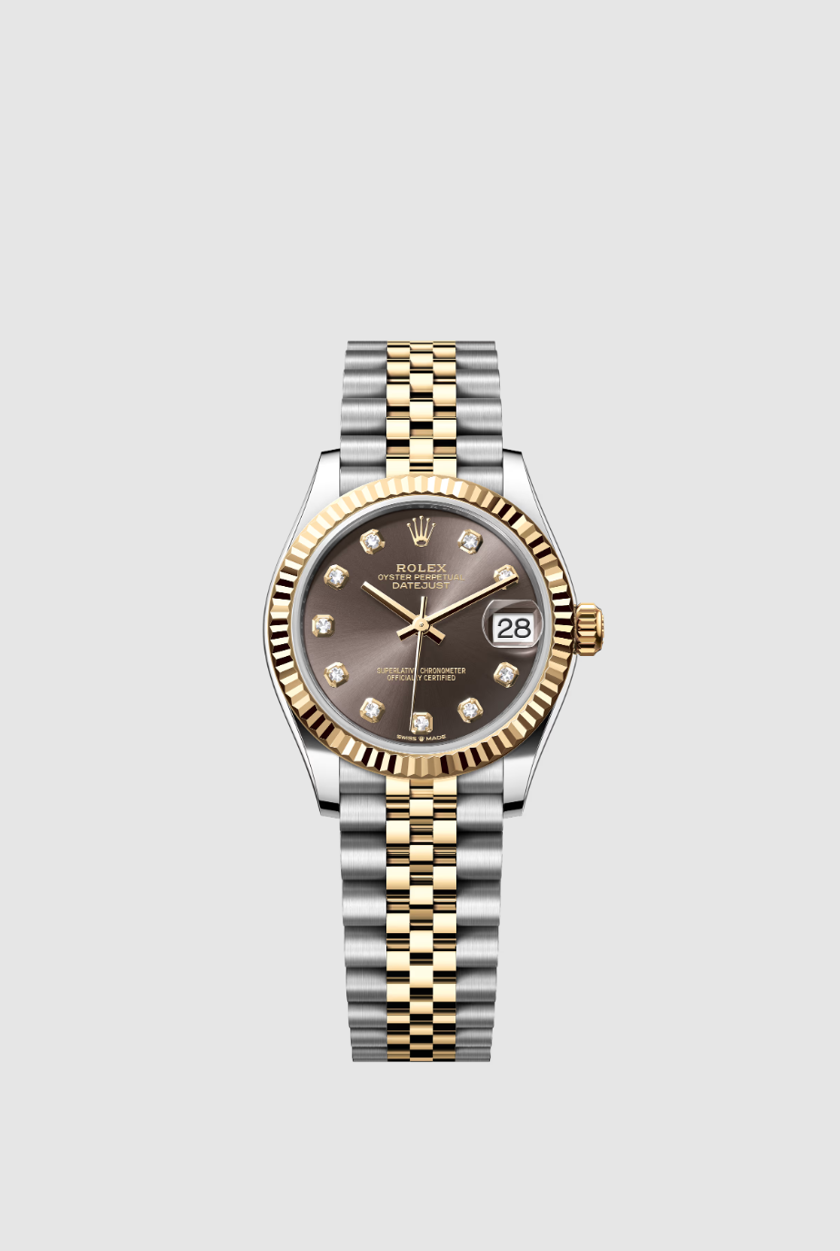 Rolex Datejust 31mm 278273 Two-Tone Oyster Diamond Chocolate Dial